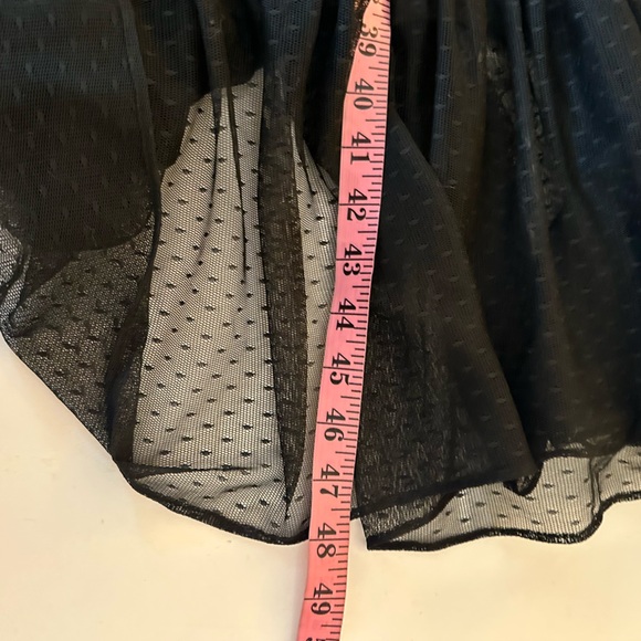 All Saints Black Tula Wool Blend Turtleneck Chunky Knit W/Mesh Skirt Dress XS - Picture 15 of 16